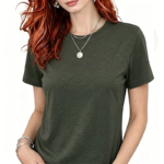 Solid Color Crew Neck Short Sleeve T-Shirt
