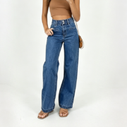 High Waist Straight Leg Stretch Denim Jeans - Image 2