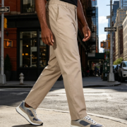 Relaxed Fit Linen Blend Casual Pants - Image 3