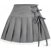 High Waist Pleated A-Line Mini Skirt
