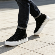 High Top Platform Canvas Sneakers - Image 3