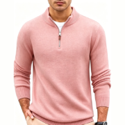Lightweight Knit Quarter-Zip Pullover - Image 2