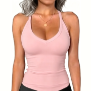 Sleeveless Ribbed Gym Tank Top - Image 2