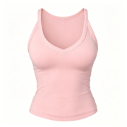 Sleeveless Ribbed Gym Tank Top