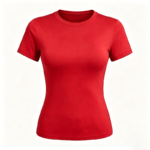 Solid Color Crew Neck Fitted Short Sleeve T-Shirt