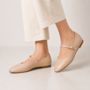 Nude Amélie Mary Jane Flats - Image 2