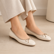 Women's Minimalist Leather Ballet Flats - Image 2